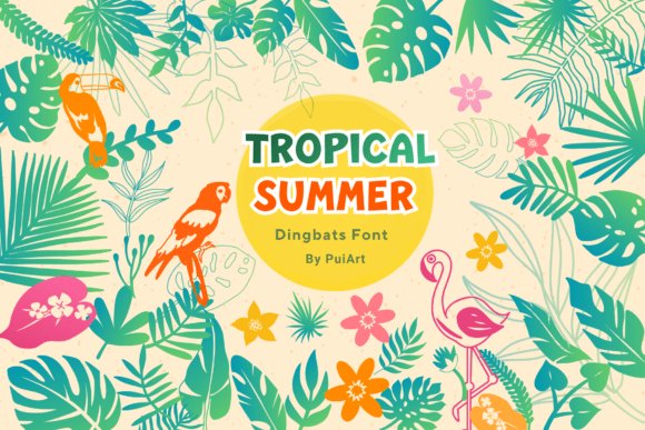 Tropical Summer Doodle Font