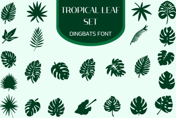 Tropical Leaf Set Font