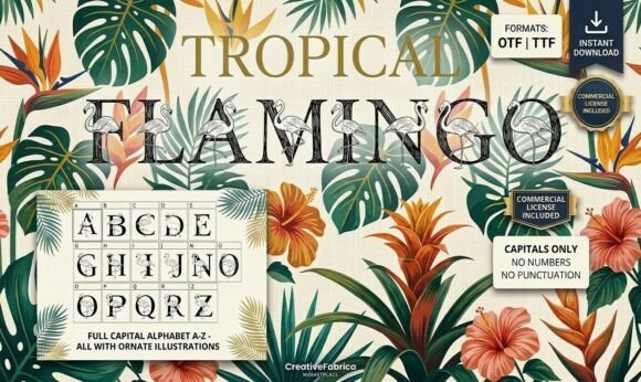 Tropical Flamingo Font