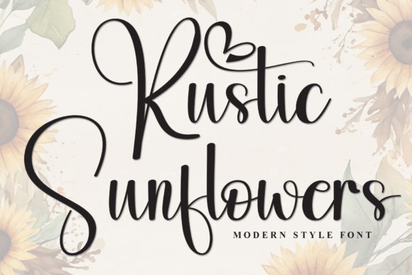 Rustic Sunflowers Font