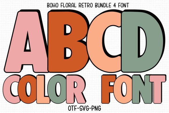 Boho Floral Retro Font