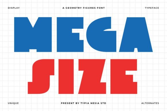 Mega Size Font - Geometric Logo Fonts