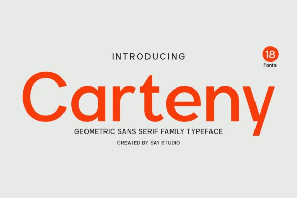 Carteny - Geometric Sans Family Font