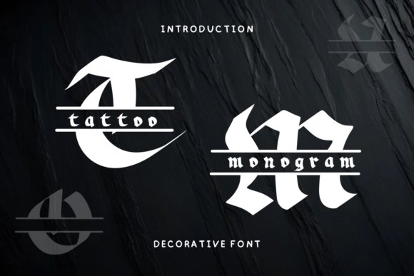 Tattoo Monogram Font