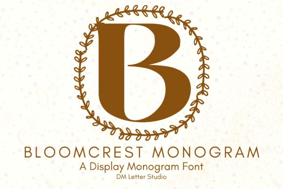 Bloomcrest Monogram Font