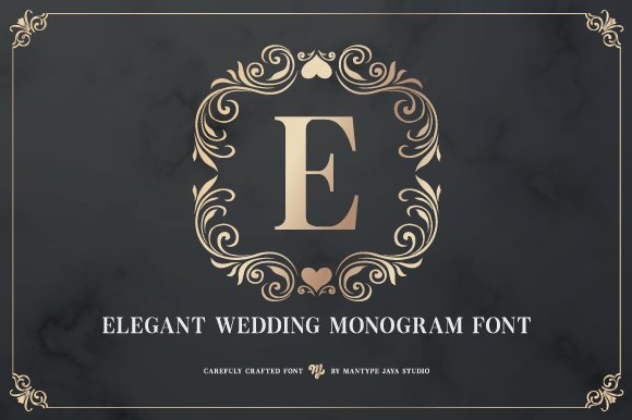 Elegant Wedding Monogram Font