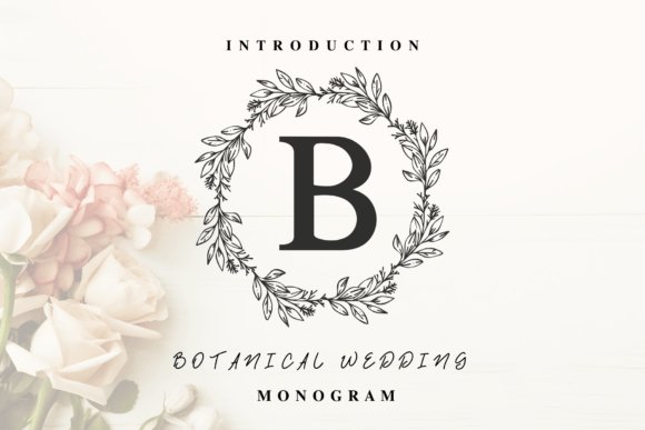 Botanical Wedding Monogram Font
