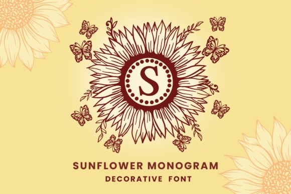 Sunflower Monogram Font
