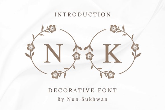 Wedding Floral Monogram - wedding monogram fonts