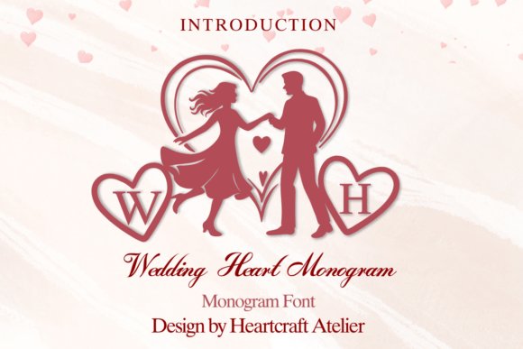 Wedding Heart Monogram Font