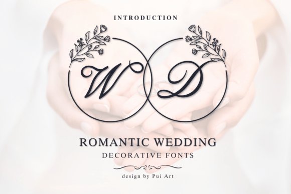 Romantic Wedding Monogram Font