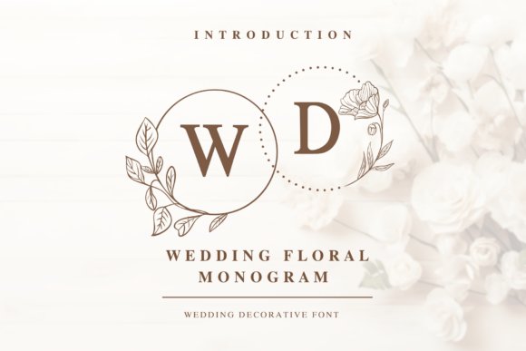 Wedding Floral Monogram Font