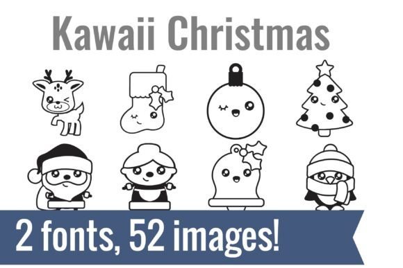 Kawaii Christmas Dingbats Font