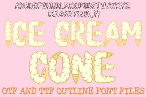 Ice Cream Cone Font