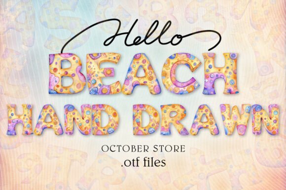 Hand Drawn Beach Font