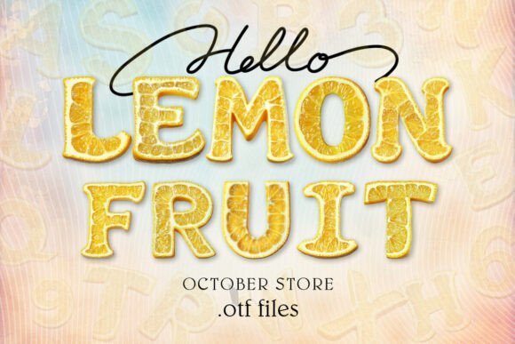 Lemon Fruit Font