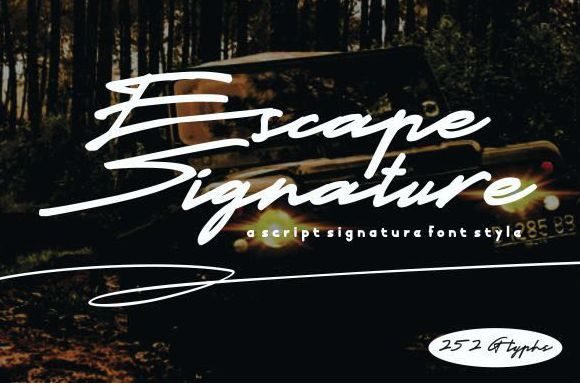 Escape Signature Font