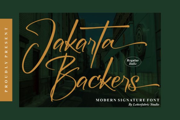 Jakarta Backers Font - spectacular signature font