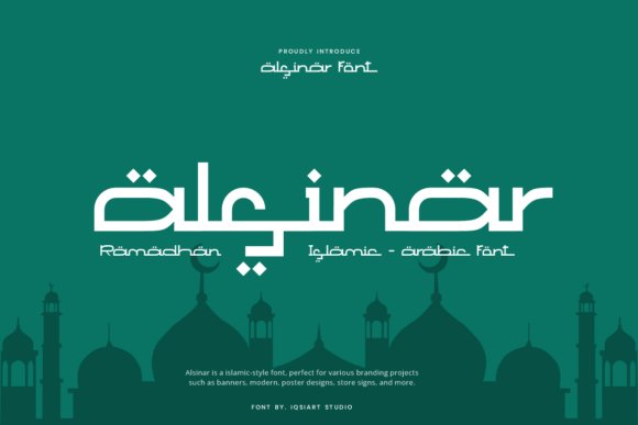 Alsinar Font - modern arabic geometric fonts for branding