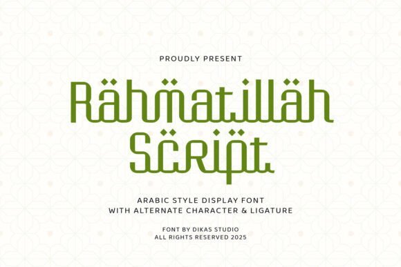 Rahmatillah Script Font