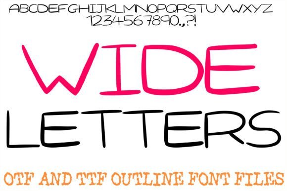 Wide Letters Font