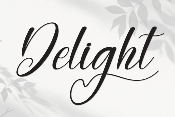 Delight Font - Signature fonts for beauty brand