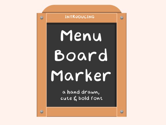 Menu Board Marker Font