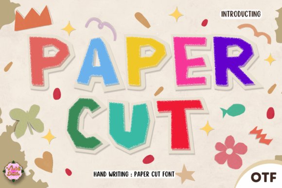 Paper Cut - Paper fonts Display Font