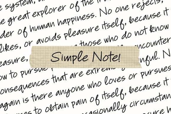 Simple Note Handwriting Font