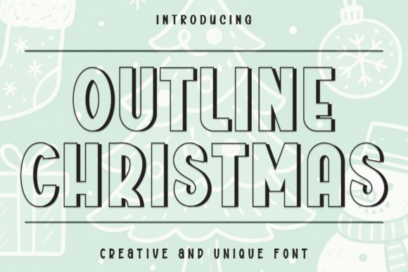 Outline Christmas Font