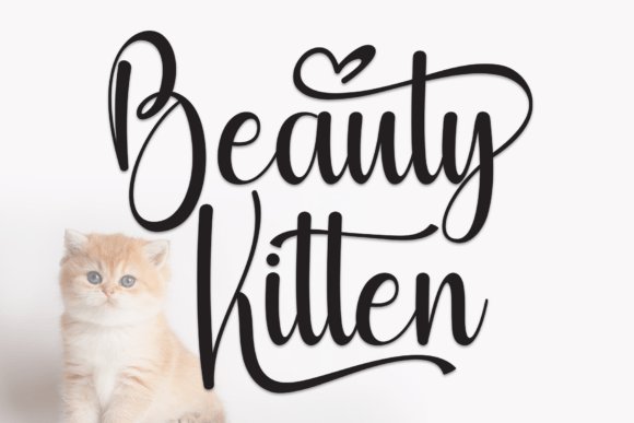 Beauty Kitten Handwritten Font