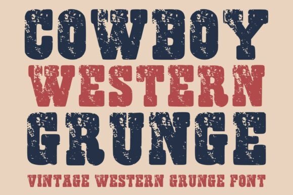 Cowboy Western Grunge Font