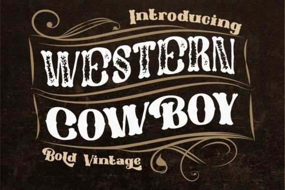 Western Cowboy Display Font (Retro)