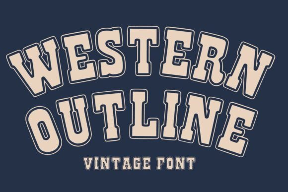 Western Outline Font