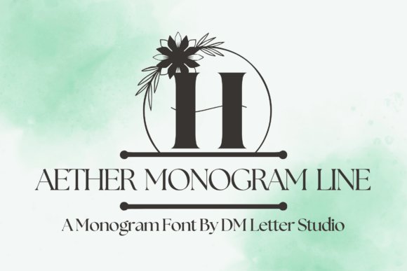 Aether Monogram Line Font