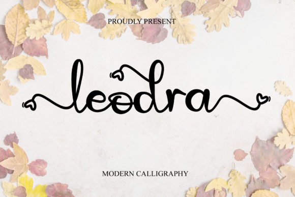 Leodra Font for wedding invitations