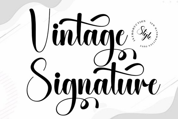 Vintage Signature Font