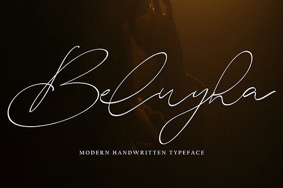 Beluyha Font - script fonts for logo