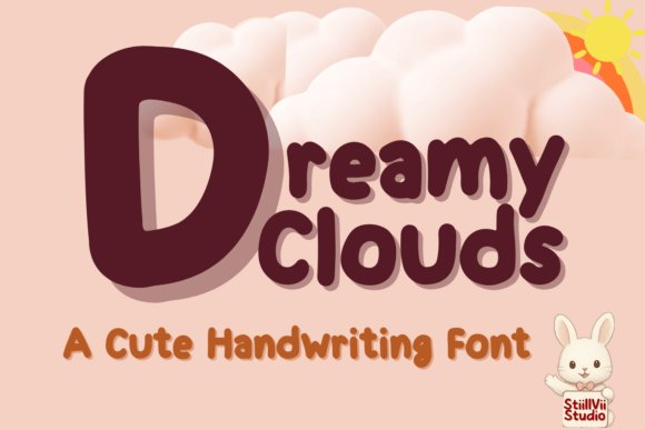 Dreamy Clouds Font - handwritten fonts for vinyl