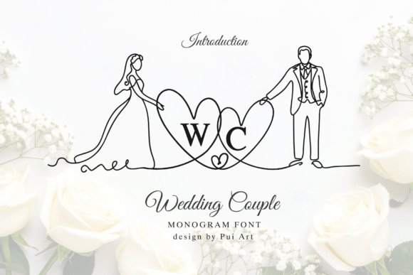 Wedding Couple Monogram Font