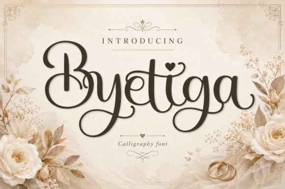 Byetiga Font - fonts for wedding invitations