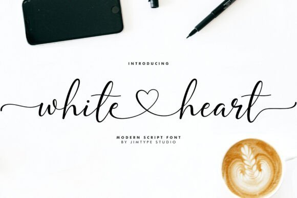 White Heart Font