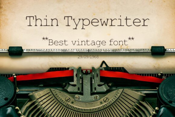 Thin Typewriter Font