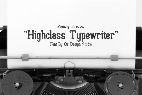 Highclass Typewriter Font