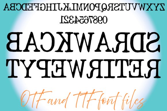 Backwards Typewriter Font