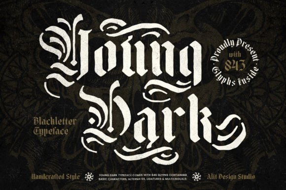 dark aesthetic fonts
