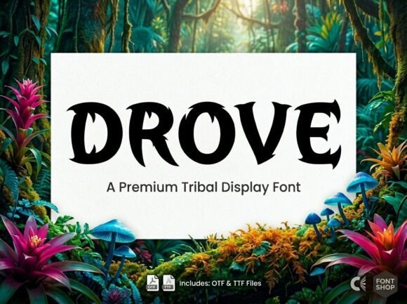 Flame fonts