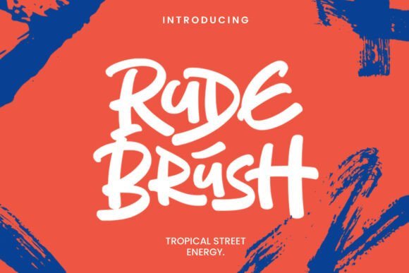 Rude Brush Display Font