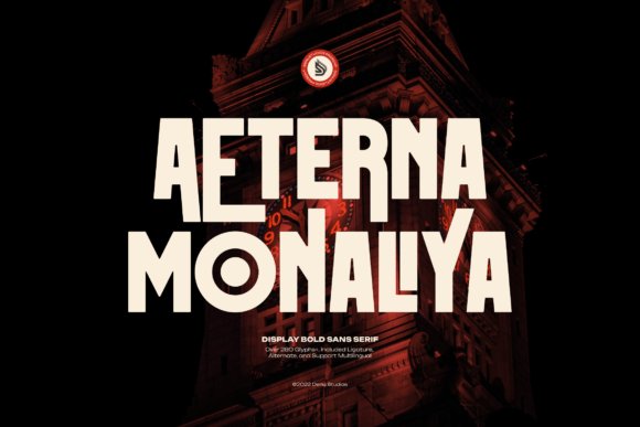 Aeterna Monaliya Font Pizza Logo Fonts