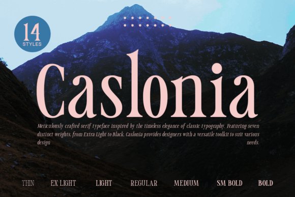 Caslonia Serif Font